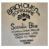 Large Scandia Blue Brick Oven Stoneware Set