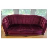 Lovely Wood-Based Burgundy Sofa