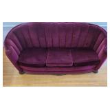 Lovely Wood-Based Burgundy Sofa