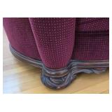 Lovely Wood-Based Burgundy Sofa