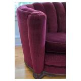 Lovely Wood-Based Burgundy Sofa