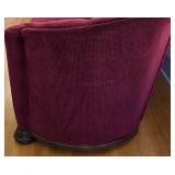 Lovely Wood-Based Burgundy Sofa