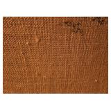 Vintage Painted Burlap Wall Hanging