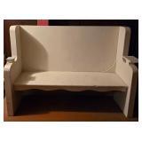 Vintage Rustic Wall-Mountable Dining Bench