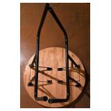 Versatile Folding Oak Table with Industrial-Style Frame