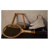 Vintage Tennis Racket + Women
