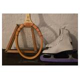 Vintage Tennis Racket + Women
