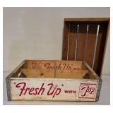 Wonderful Vintage Fresh Up 7up Crate + Mountain Edge Crate