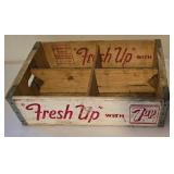 Wonderful Vintage Fresh Up 7up Crate + Mountain Edge Crate