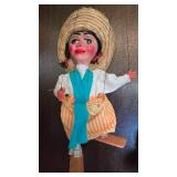 Three Colorful Paper Mache Puppets