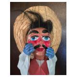 Three Colorful Paper Mache Puppets