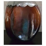 Unusual Vintage Glass/Silver Plate Decanter