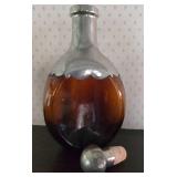 Unusual Vintage Glass/Silver Plate Decanter