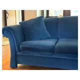 Luxurious Upholstered Blue Sofa