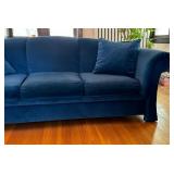 Luxurious Upholstered Blue Sofa