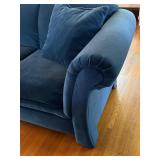 Luxurious Upholstered Blue Sofa