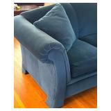 Luxurious Upholstered Blue Sofa