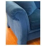 Luxurious Upholstered Blue Sofa