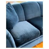 Luxurious Upholstered Blue Sofa