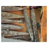 Variety of Vintage Ship and Airplane Models