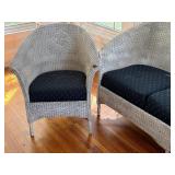 Three Piece Vintage Wicker Set