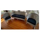 Three Piece Vintage Wicker Set
