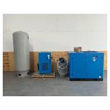 U.S AIR COMPRESSOR Model US40DI with PNEUTECH RDA-225-NC-116 Non-Cycling Dryer, 200 PSI MAXP Tank, AZ30 30 Gallon ACCU-ZORB, Electrical Safety Switch, 325