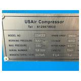 U.S AIR COMPRESSOR Model US40DI with PNEUTECH RDA-225-NC-116 Non-Cycling Dryer, 200 PSI MAXP Tank, AZ30 30 Gallon ACCU-ZORB, Electrical Safety Switch, 325
