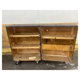 Wood Construction Box on Casters