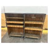 Wooden Construction Box on Casters