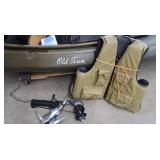 OLD TOWN LOON 126 ANGLER PADDLE KAYAK PLUS XTRAS