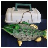MESH LARGEMOUTH BASS BIRDFEEDER PLANO TACKLE BOX.