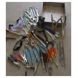 ASSORTED TOOLS IN WELDED STAINLESS BOX