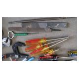 ASSORTED TOOLS IN WELDED STAINLESS BOX