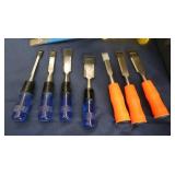 TACKLE BOX FULL OF CHISELS AND PICKS