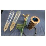 RAIN GAUGE, COMPOSTER AND SPRINKLER