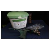 RAIN GAUGE, COMPOSTER AND SPRINKLER