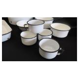 ENAMELWARE POTS AND PIECES