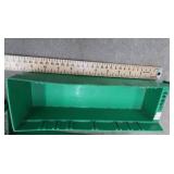 15 GREEN PLASTIC STORAGE BINS