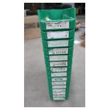 15 GREEN PLASTIC STORAGE BINS