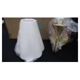 NEW GOLD COLORED WALL SCONCE / 2 CASES LIGHT BULBS