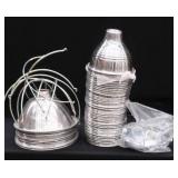 HUGE BOX OF ASSORTED GLASS AND METAL LIGHT GLOBES
