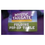 2 NEW MYSTIC TAILGATE FOLDING POP UP TABLES