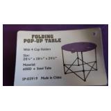 2 NEW MYSTIC TAILGATE FOLDING POP UP TABLES