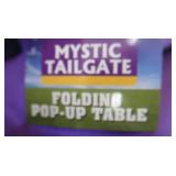 2 NEW MYSTIC TAILGATE FOLDING POP UP TABLES
