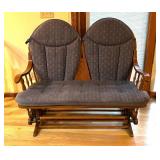 Double Seater Wooden Glider Bench