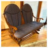 Double Seater Wooden Glider Bench
