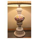 Lovely Vintage Lamp with a Pink Floral Design