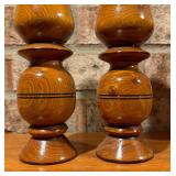 Vintage Woden Candle Holders