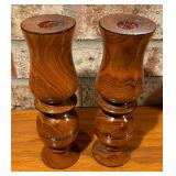 Vintage Woden Candle Holders